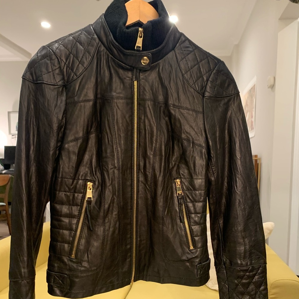 Bebe Biker Leather Jacket Size Small